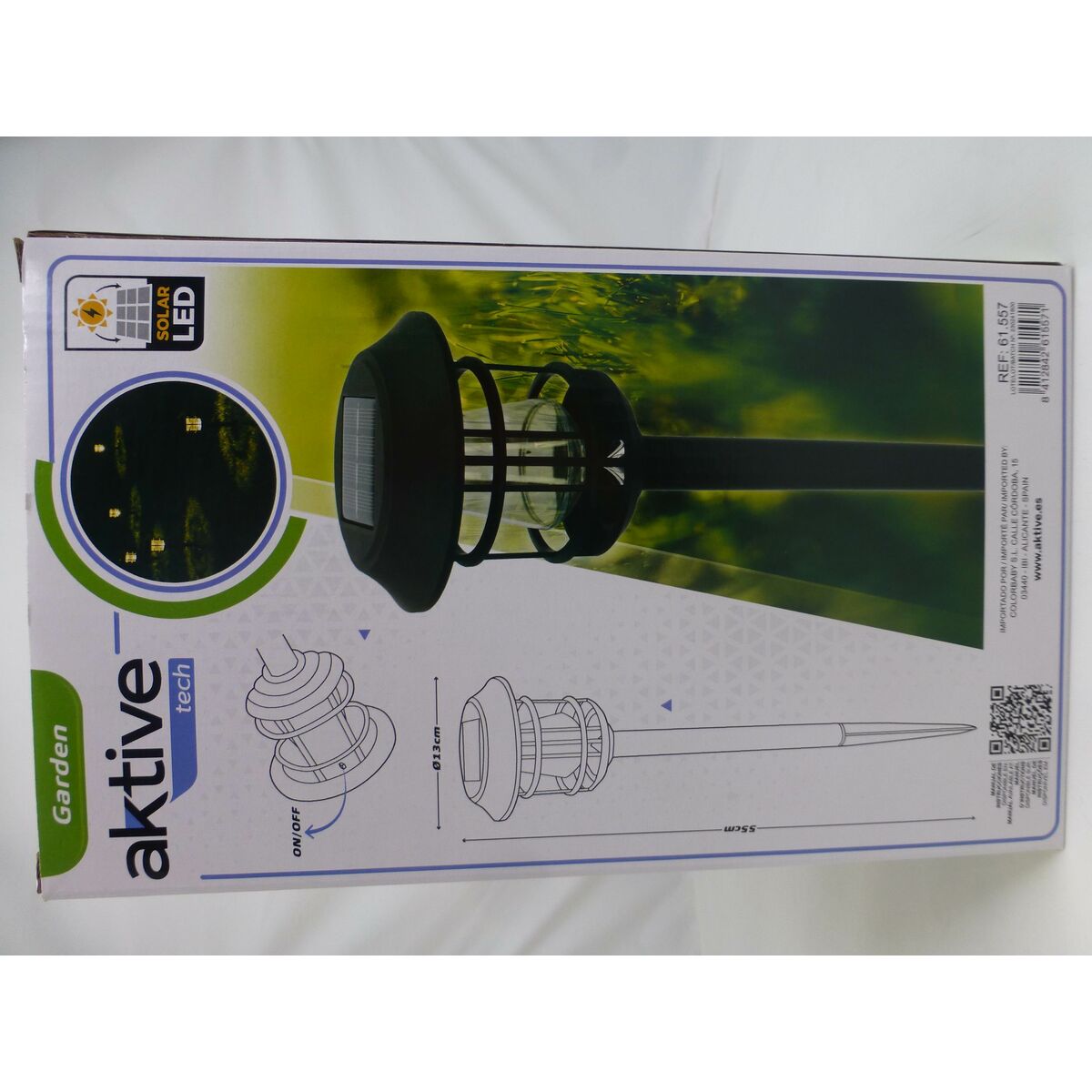 Σετ ηλιακών κοχυλιών κήπου Aktive 2 Τεμάχια Ανοξείδωτο ατσάλι Πλαστική ύλη 13 x 55 x 13 cm (4 Μονάδες)