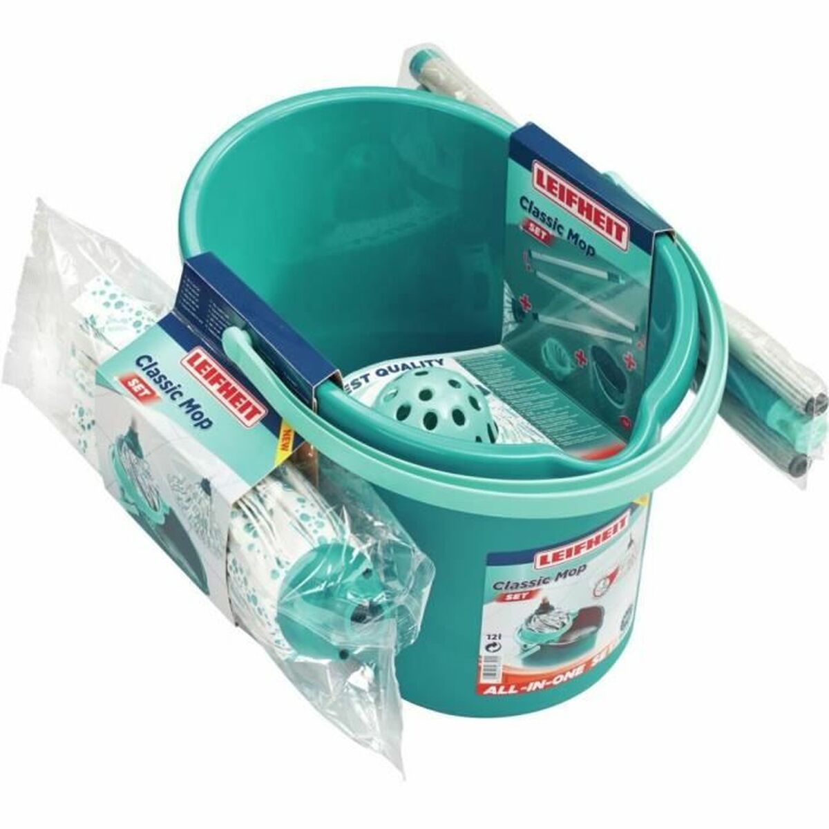 Bucket and mop set Leifheit Classic Mop 56792 Βισκόζη Πλαστική ύλη 12 L Bucket and mop set Leifheit Classic Mop 56792 Βισκόζη Πλαστική ύλη 12 L