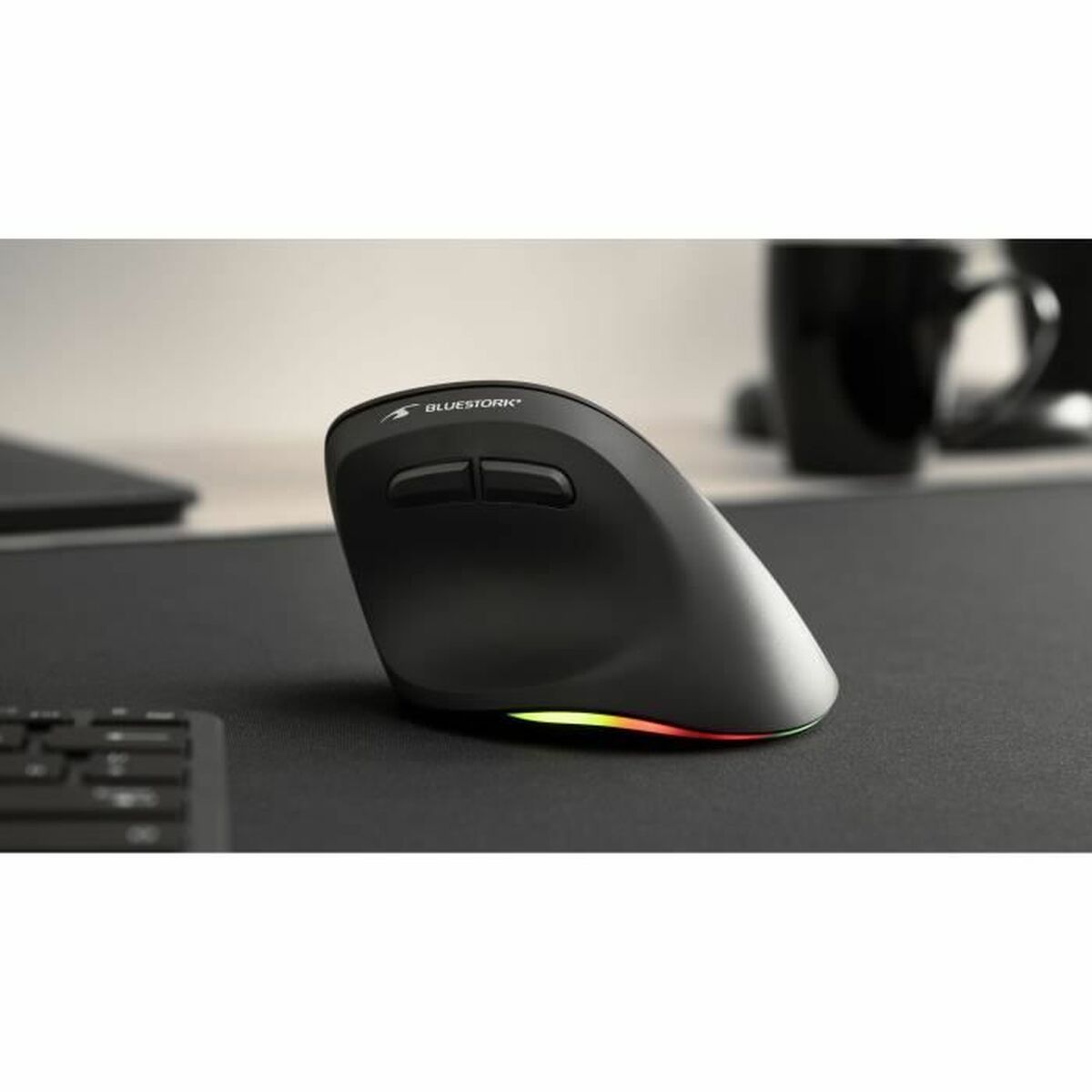 Bluetooth Ασύρματο Ποντίκι Bluestork M-WL-ERGO-LUMI Μαύρο Bluetooth Ασύρματο Ποντίκι Bluestork M-WL-ERGO-LUMI Μαύρο