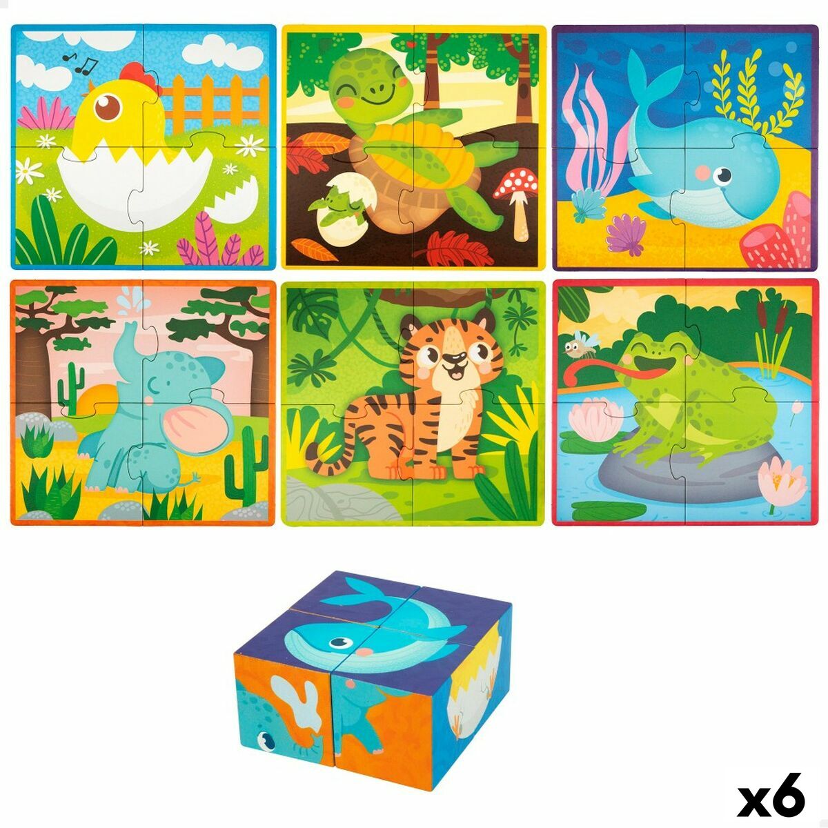 3D Παζλ Lisciani Giochi 22 x 23 x 1 cm Zώα 4 Τεμάχια (x6) 3D Παζλ Lisciani Giochi 22 x 23 x 1 cm Zώα 4 Τεμάχια (x6)
