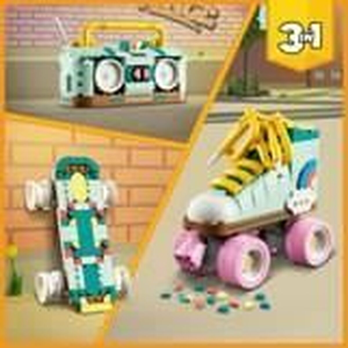Παιχνίδι Kατασκευή Lego 31148 Creator 3in1 Retro Roller Skates Πολύχρωμο