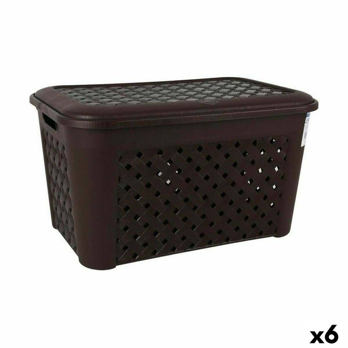 Καλάθι για τα Ρούχα Tontarelli Arianna Με καπάκι Μαύρο 48,3 L (x6) Καλάθι για τα Ρούχα Tontarelli Arianna Με καπάκι Μαύρο 48,3 L (x6)