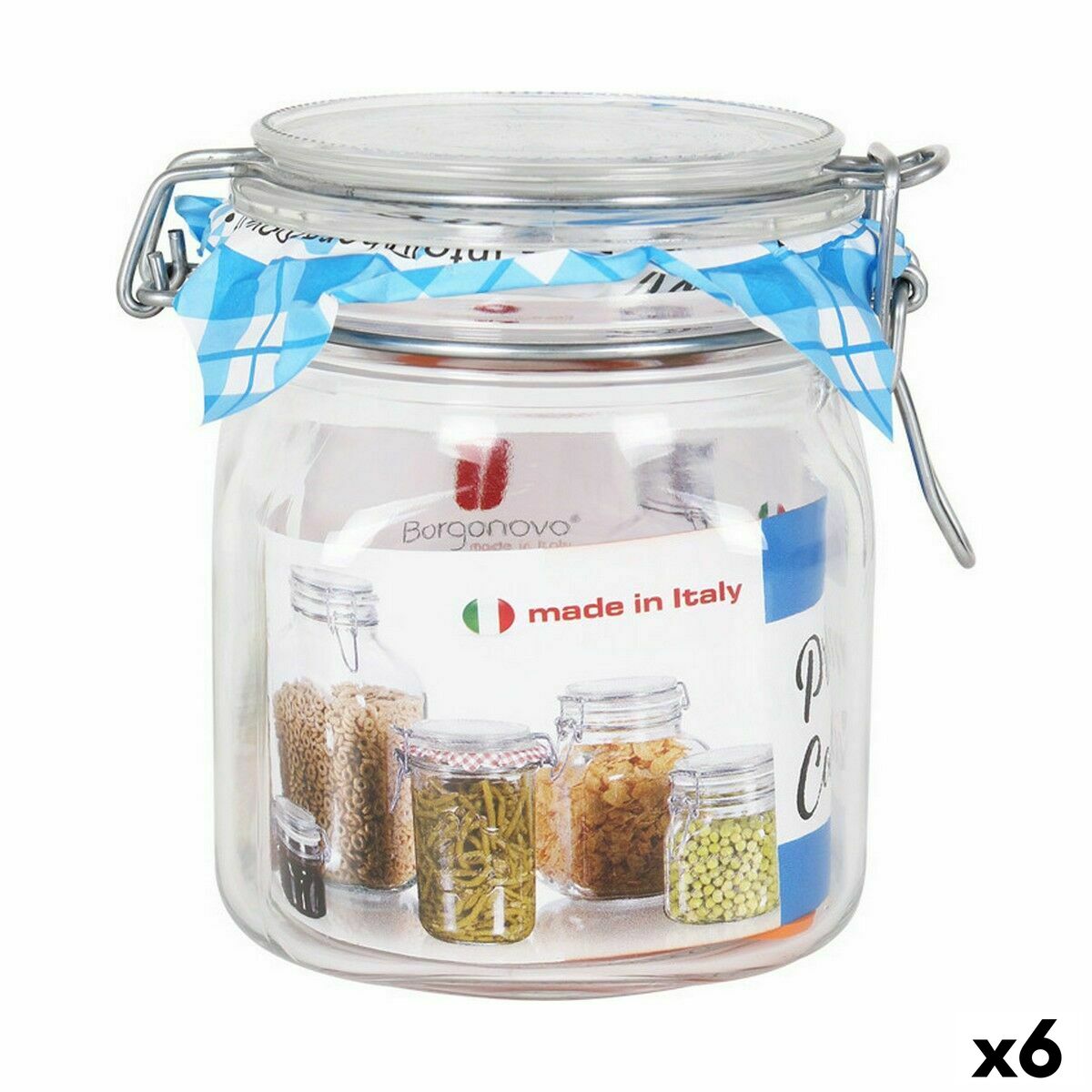 Βάζο Borgonovo 750 ml 10 x 10 x 13 cm (x6) Βάζο Borgonovo 750 ml 10 x 10 x 13 cm (x6)