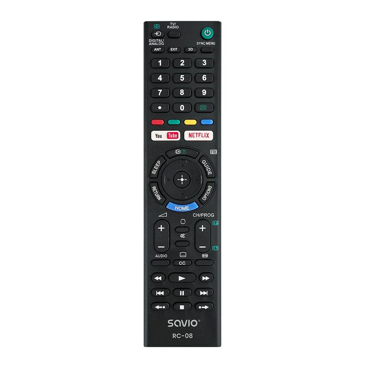 Καθολικό Τηλεχειριστήριο Savio RC-08 Καθολικό Τηλεχειριστήριο Savio RC-08
