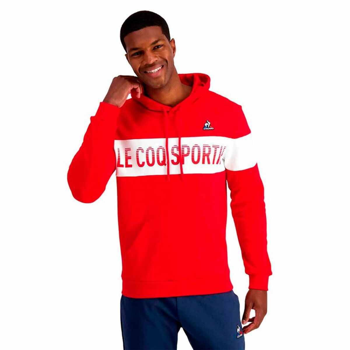 Unisex Φούτερ με Κουκούλα Le coq sportif Bah N°1 Κόκκινο Unisex Φούτερ με Κουκούλα Le coq sportif Bah N°1 Κόκκινο