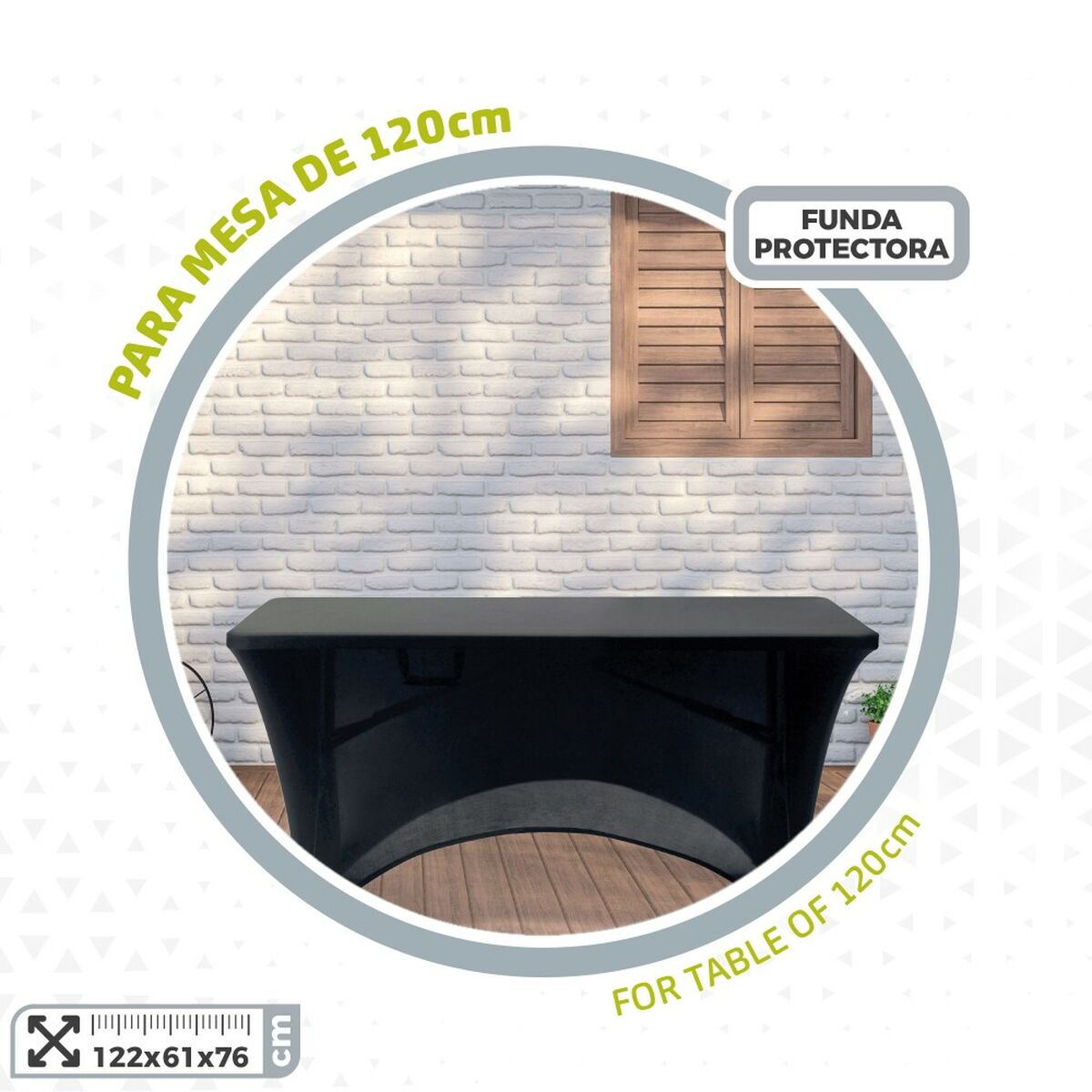 Προστατευτική Θήκη Aktive Μαύρο 122 x 76 x 61 cm Τραπέζι Aξεσουάρ Oχημάτων Δρόμο (x6)