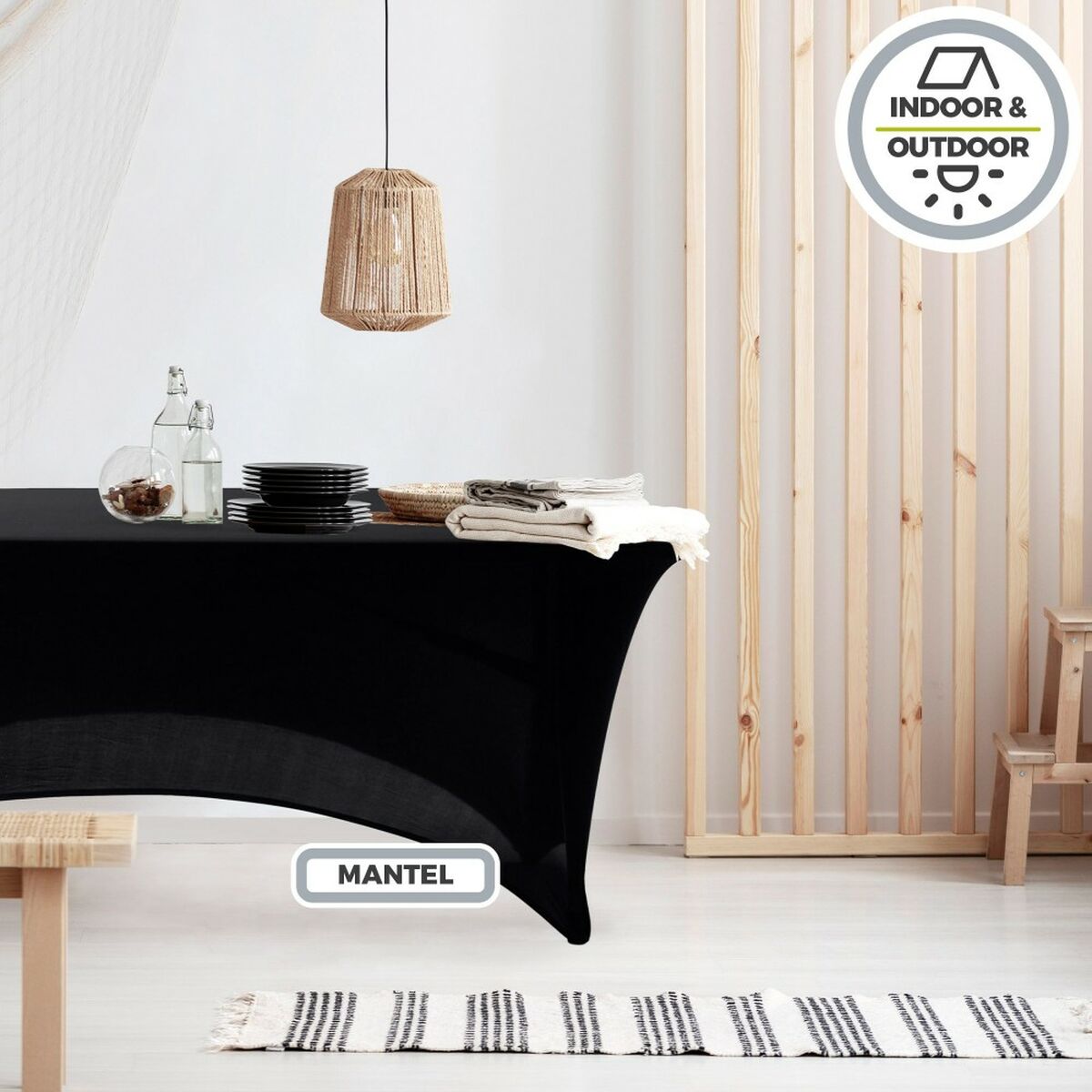 Προστατευτική Θήκη Aktive Μαύρο 122 x 76 x 61 cm Τραπέζι Aξεσουάρ Oχημάτων Δρόμο (x6)