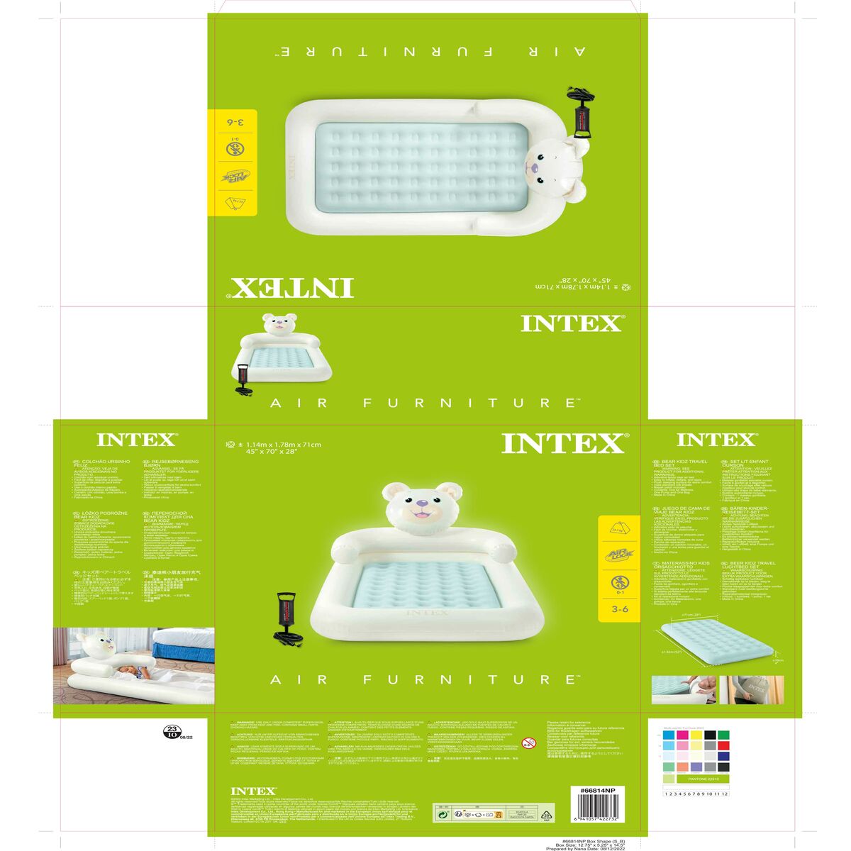 Φουσκωτό Kρεβάτι Intex Junior Αρκούδα 114 x 10 x 178 cm 3 Μονάδες