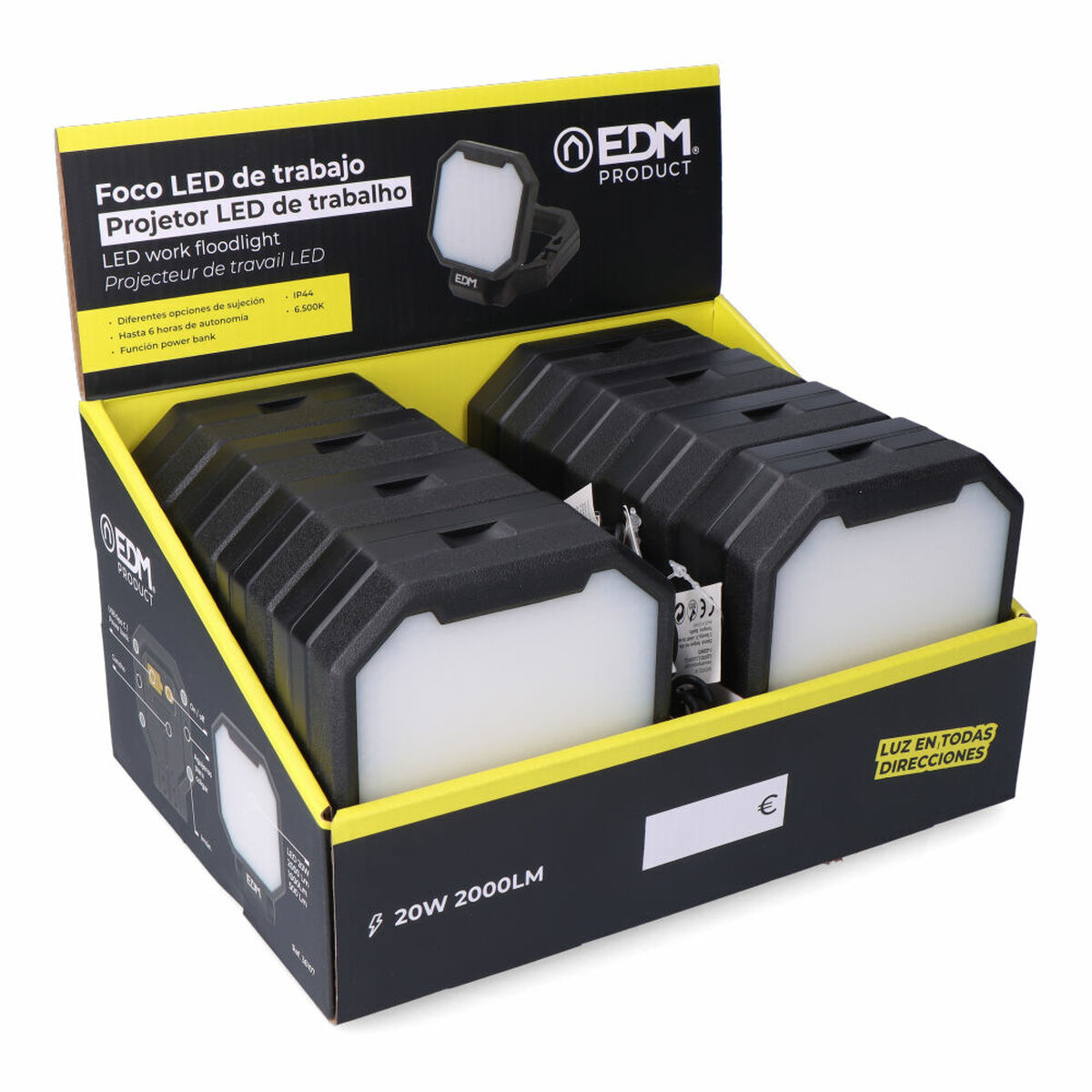 LED spotlight EDM 36107 20 W 1000 Lm 2000 Lm 500 lm 3-σε-1 LED spotlight EDM 36107 20 W 1000 Lm 2000 Lm 500 lm 3-σε-1