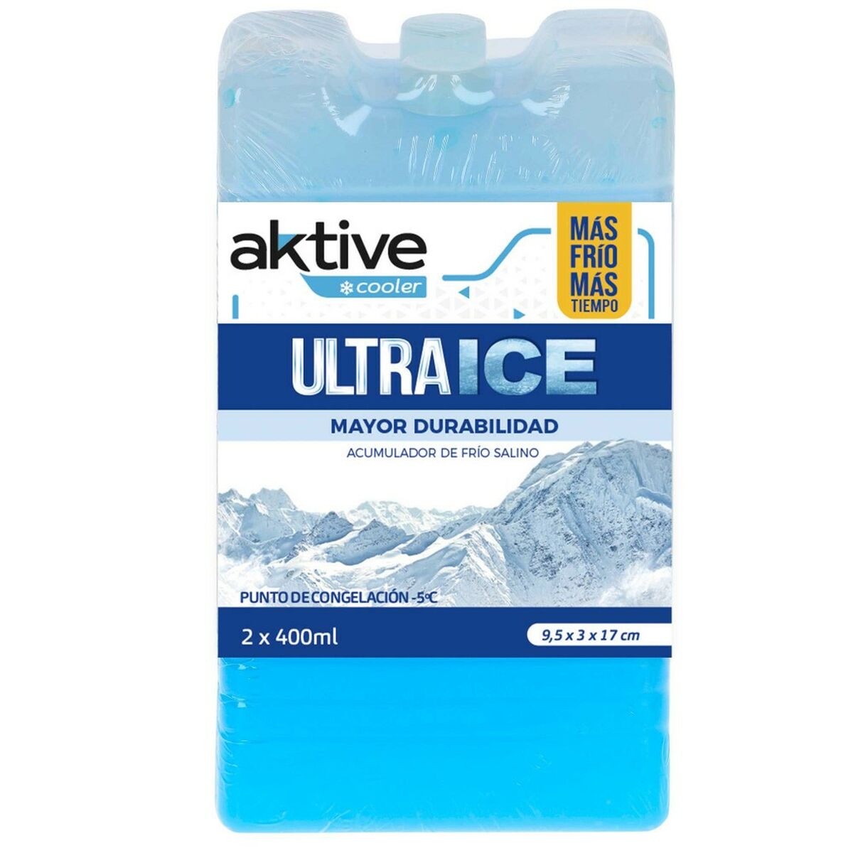Συσσωρευτής Κρύου Aktive Ultra Ice 400 ml Συσσωρευτής Κρύου 2 Τεμάχια 9,5 x 17 x 3 cm (24 Μονάδες)