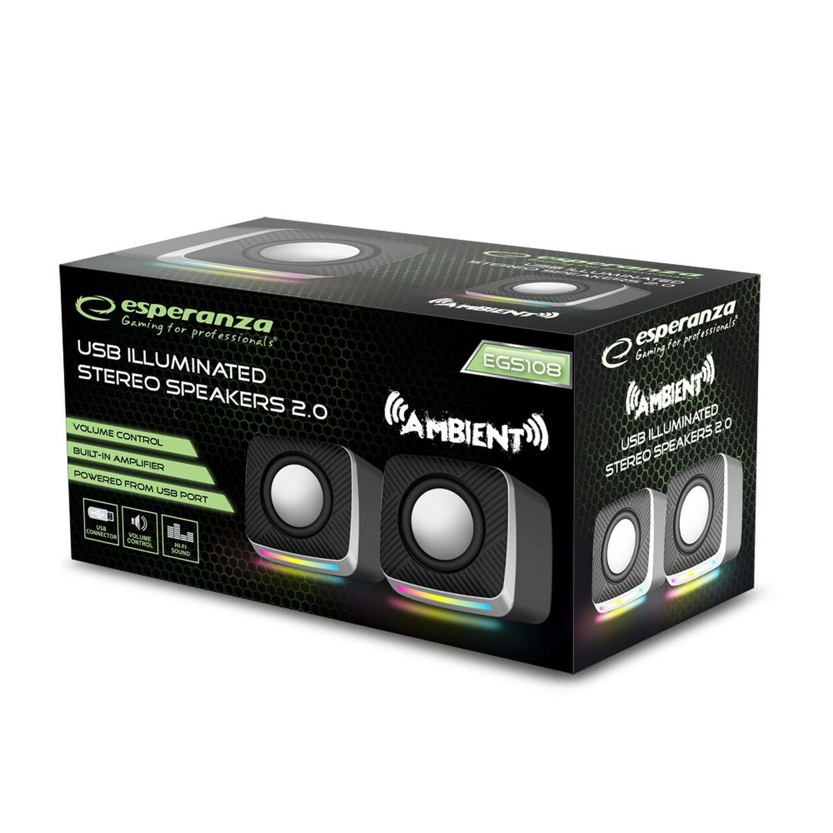 Ηχεία PC Esperanza EGS108 Μαύρο 6 W Ηχεία PC Esperanza EGS108 Μαύρο 6 W