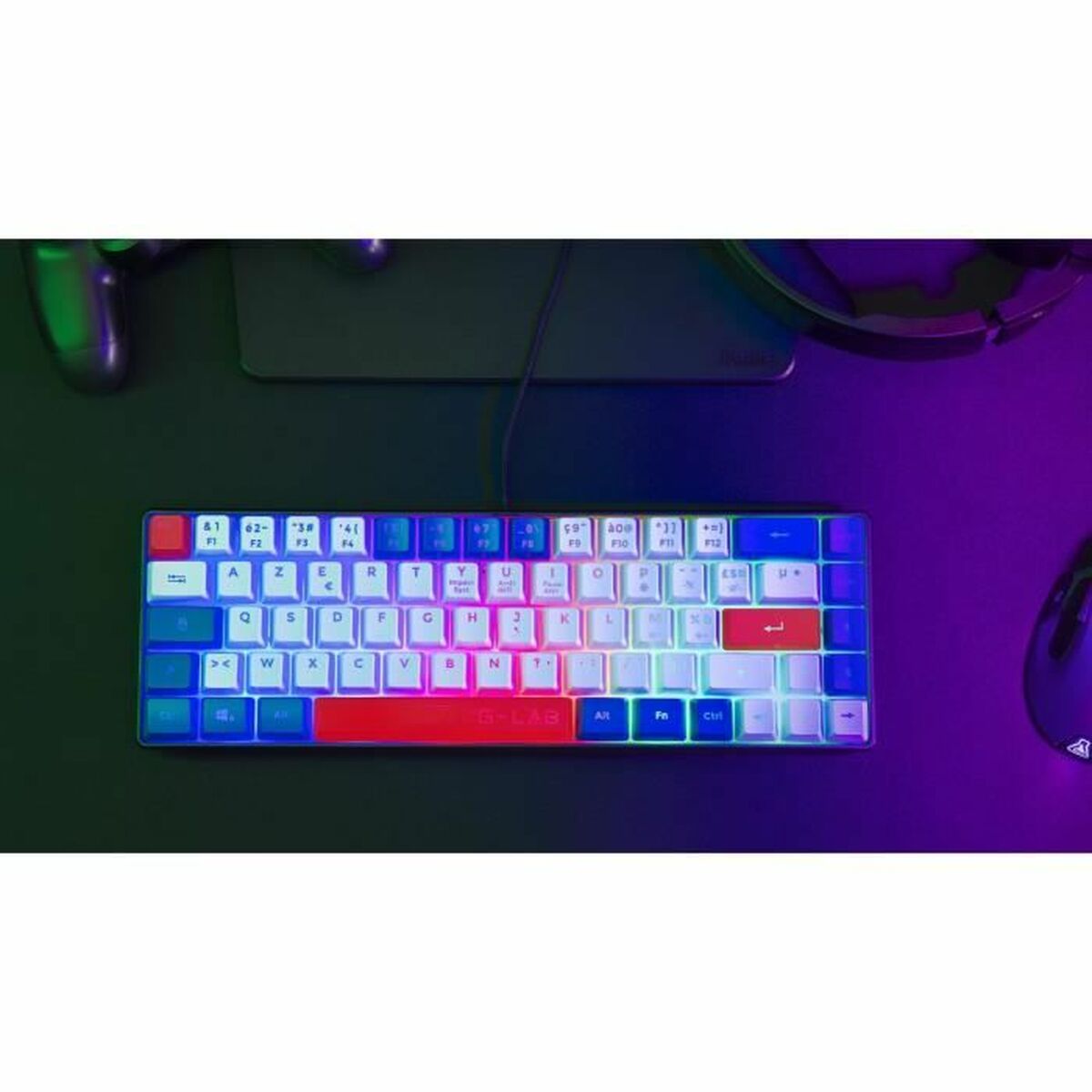 Bluetooth Πληκτρολόγιο The G-Lab KEYZ-HYDRO-BWR/FR Azerty γαλλικά Bluetooth Πληκτρολόγιο The G-Lab KEYZ-HYDRO-BWR/FR Azerty γαλλικά
