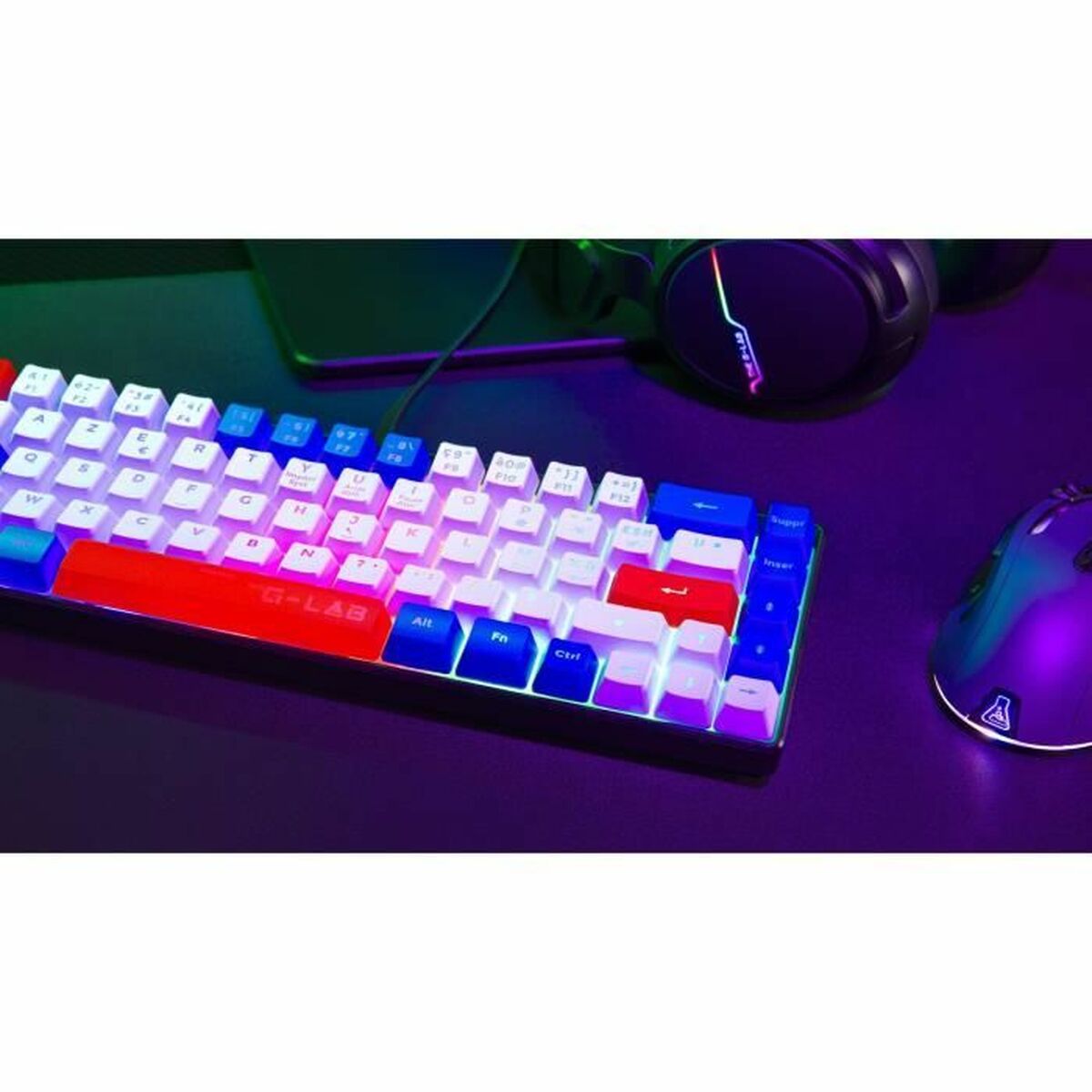 Bluetooth Πληκτρολόγιο The G-Lab KEYZ-HYDRO-BWR/FR Azerty γαλλικά Bluetooth Πληκτρολόγιο The G-Lab KEYZ-HYDRO-BWR/FR Azerty γαλλικά