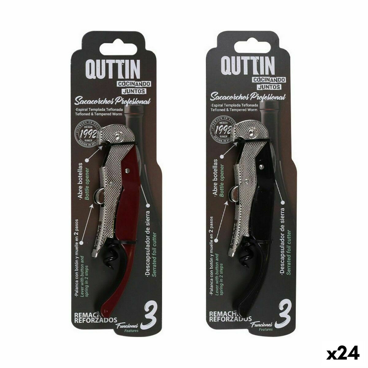 Ανοιχτήρι του σερβιτόρου Quttin 12,5 x 3 cm (24 Μονάδες) Ανοιχτήρι του σερβιτόρου Quttin 12,5 x 3 cm (24 Μονάδες)