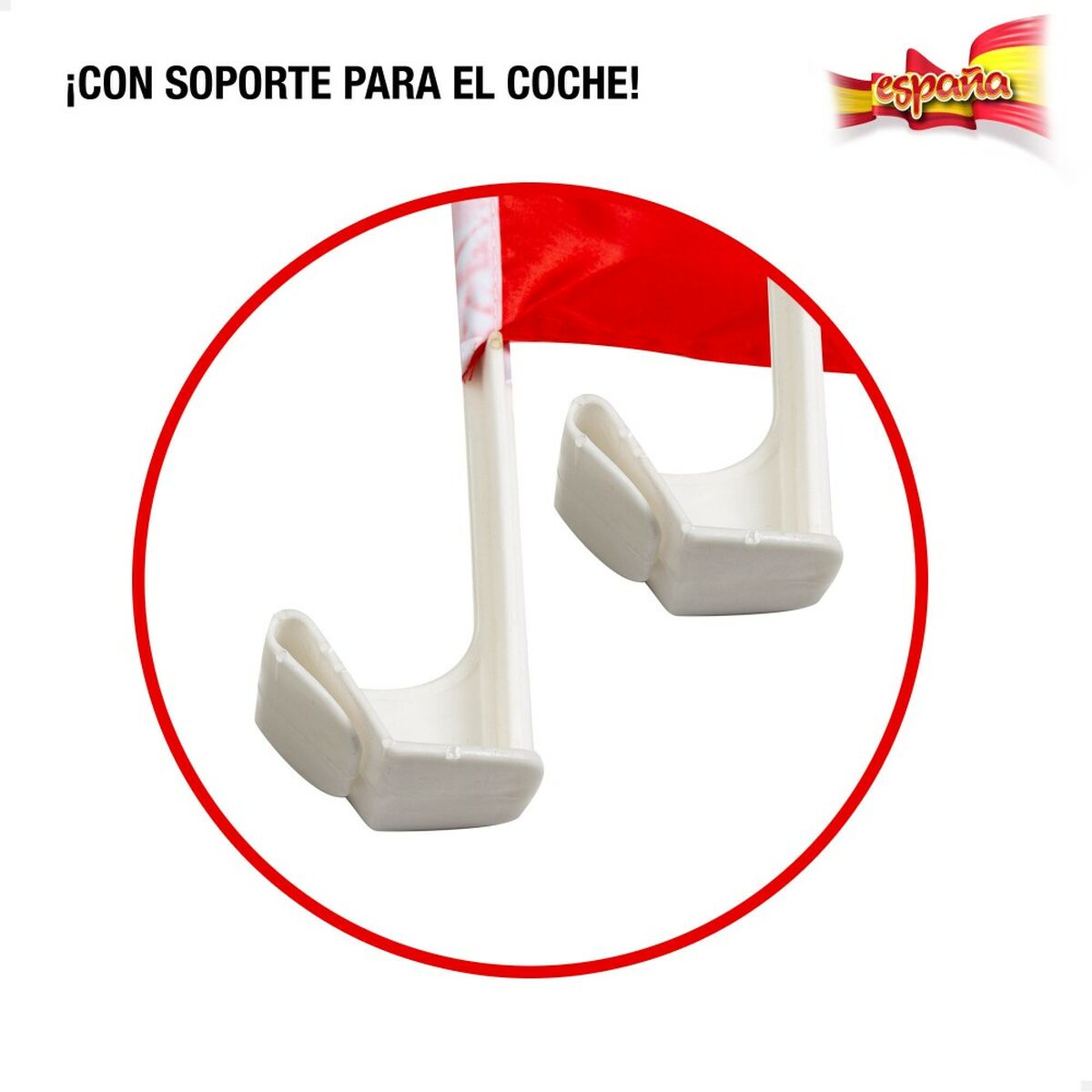 Car flag holder Colorbaby 45 x 30 cm Ισπανία 2 Τεμάχια 24 Μονάδες Car flag holder Colorbaby 45 x 30 cm Ισπανία 2 Τεμάχια 24 Μονάδες
