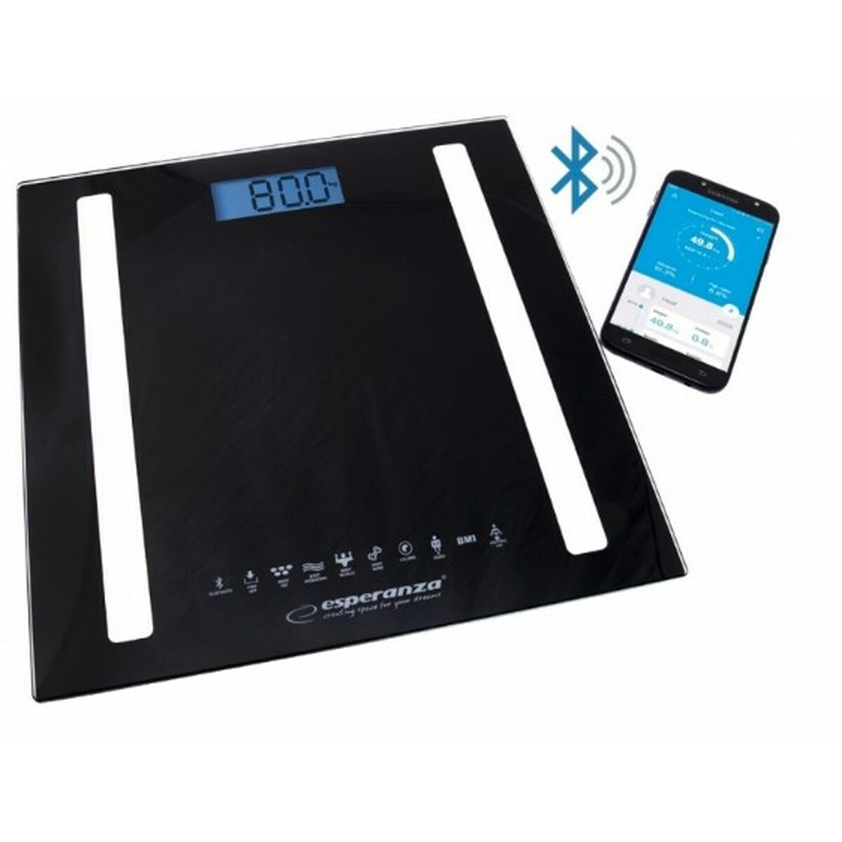 Ψηφιακή Ζυγαριά Μπάνιου Esperanza EBS016K Μαύρο Γυαλί 180 kg (1 Τεμάχια) Ψηφιακή Ζυγαριά Μπάνιου Esperanza EBS016K Μαύρο Γυαλί 180 kg (1 Τεμάχια)