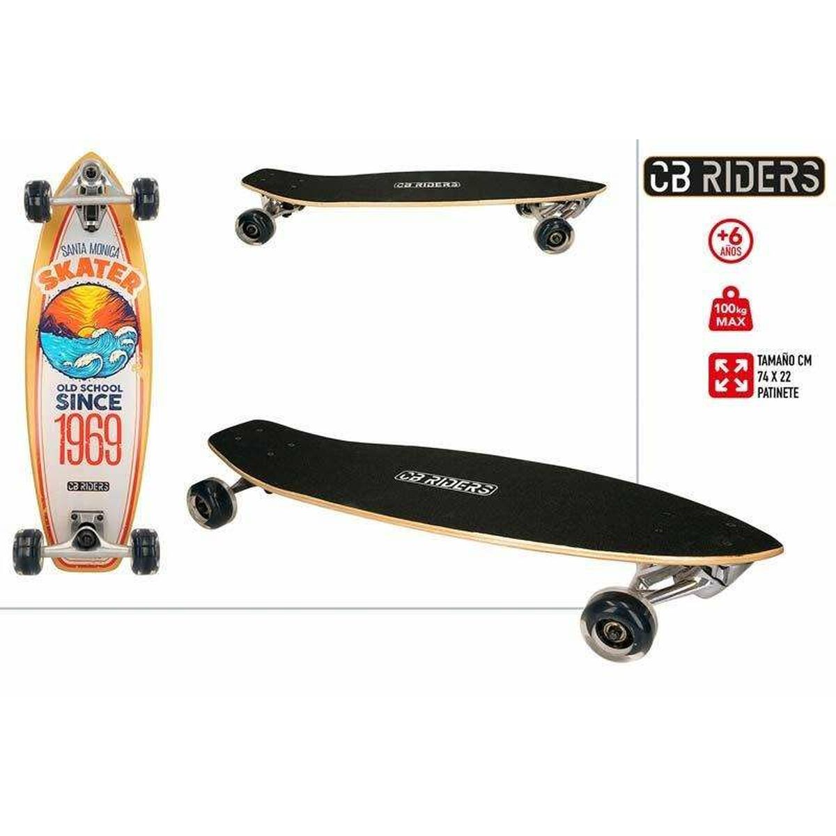 Skateboard Colorbaby Santa Monica Skater Ξύλο 74 x 22 cm Skateboard Colorbaby Santa Monica Skater Ξύλο 74 x 22 cm