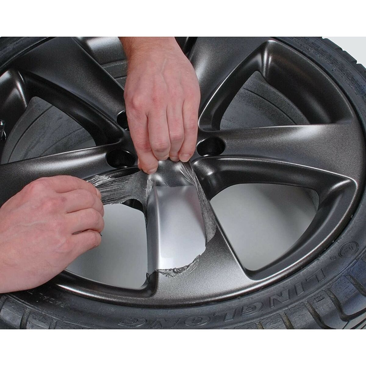 Υγρό καουτσούκ για αυτοκίνητα Foliatec Ανθρακί Μεταλλικό 2 x 400 ml