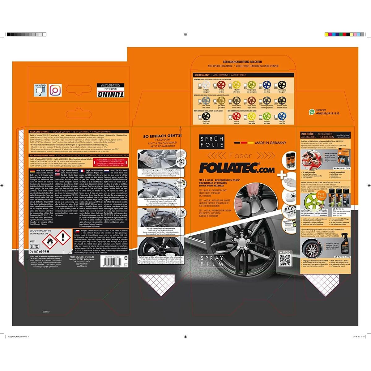 Υγρό καουτσούκ για αυτοκίνητα Foliatec Ασημί Μεταλλικό 400 ml