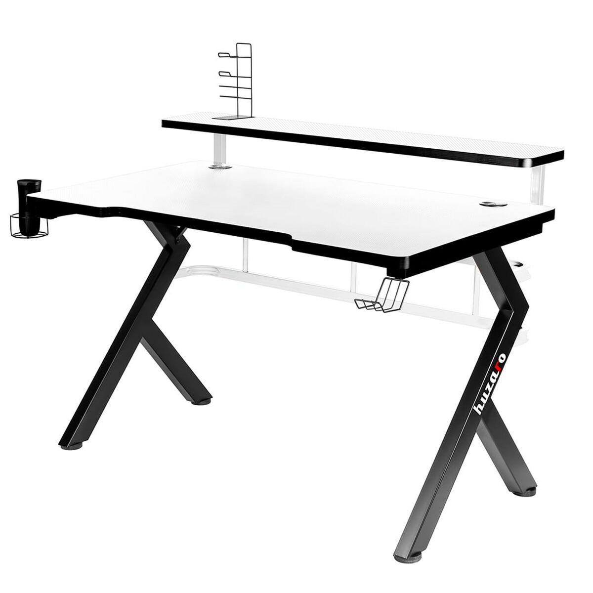 Γραφείο Gaming Huzaro HZ-Hero 5.0 White Λευκό Μαύρο Ίνες άνθρακα 120 x 60 cm Γραφείο Gaming Huzaro HZ-Hero 5.0 White Λευκό Μαύρο Ίνες άνθρακα 120 x 60 cm