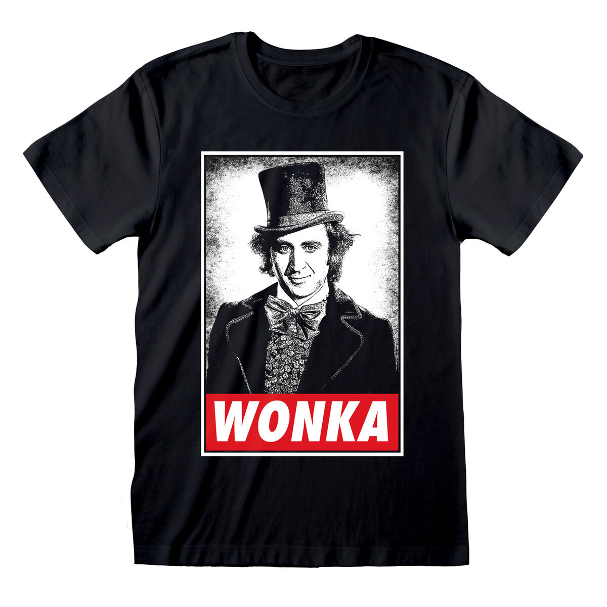 Unisex Μπλούζα με Κοντό Μανίκι Willy Wonka Wonka Μαύρο Unisex Μπλούζα με Κοντό Μανίκι Willy Wonka Wonka Μαύρο
