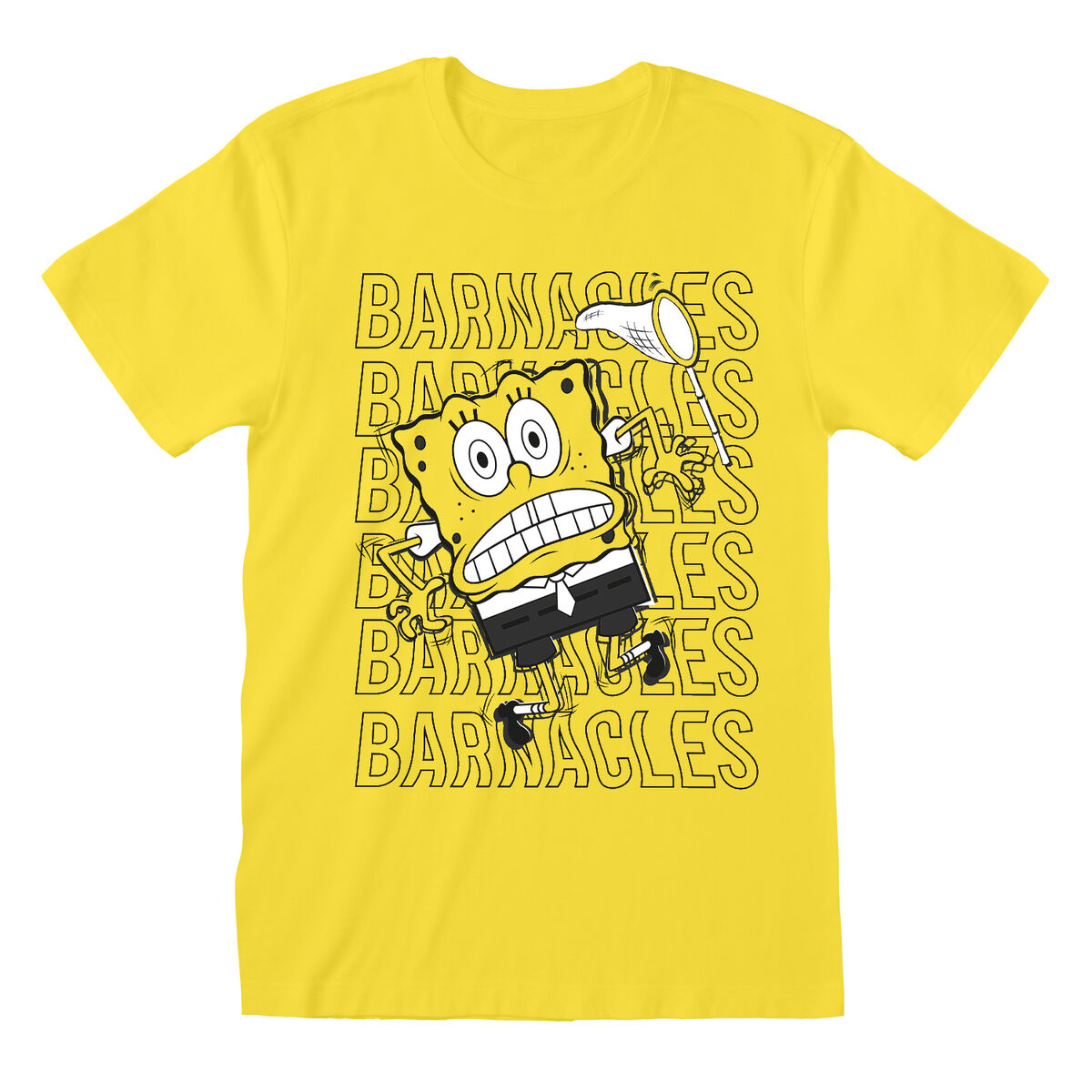 Unisex Μπλούζα με Κοντό Μανίκι Spongebob Barnacles Κίτρινο Unisex Μπλούζα με Κοντό Μανίκι Spongebob Barnacles Κίτρινο