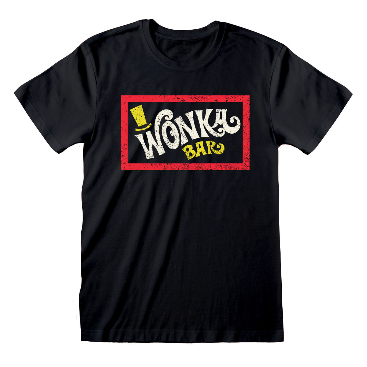 Unisex Μπλούζα με Κοντό Μανίκι Willy Wonka Wonka Bar Μαύρο Unisex Μπλούζα με Κοντό Μανίκι Willy Wonka Wonka Bar Μαύρο