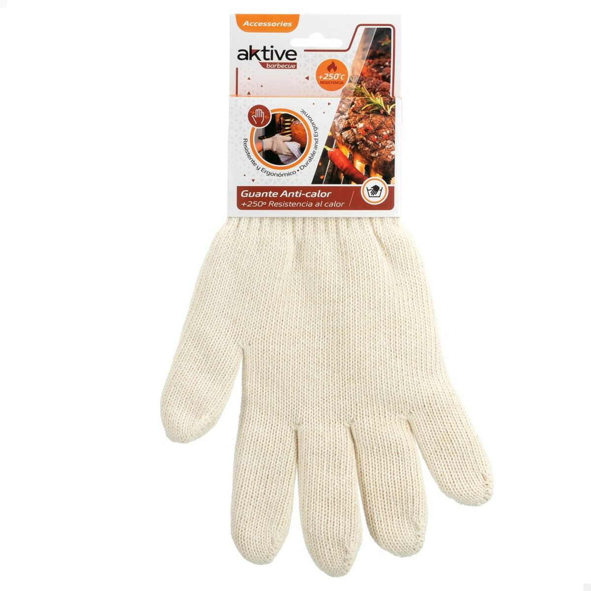 Barbecue glove Aktive 24 Μονάδες Μπεζ Barbecue glove Aktive 24 Μονάδες Μπεζ