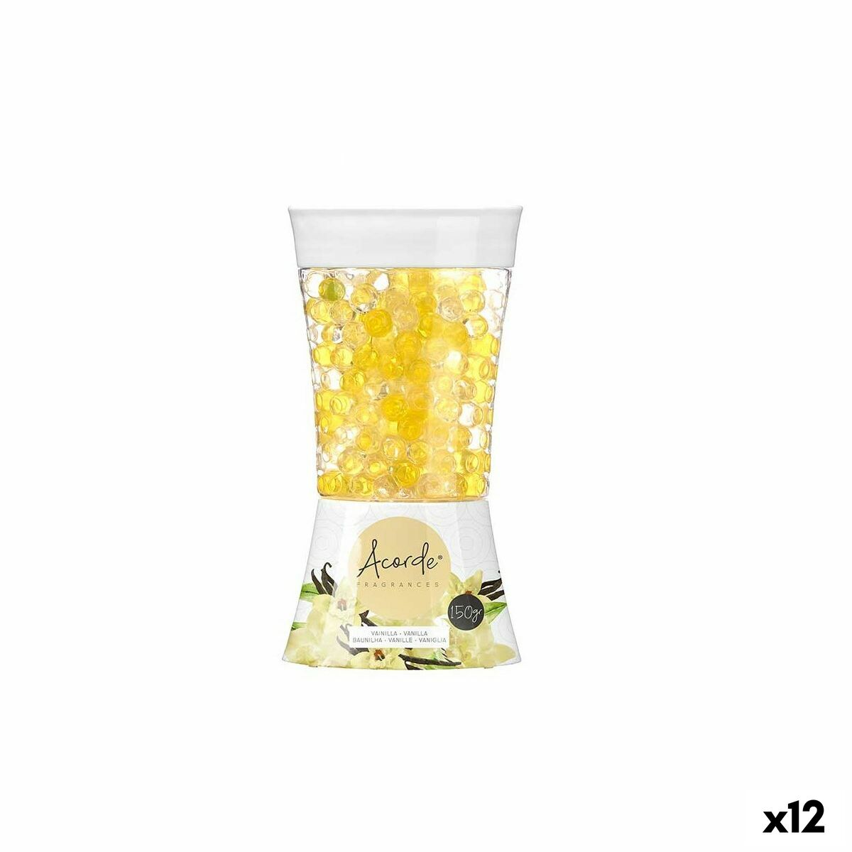 Αποσμητικό Χώρου Acorde Βανίλια 150 g Τζελ (12 Μονάδες) Αποσμητικό Χώρου Acorde Βανίλια 150 g Τζελ (12 Μονάδες)