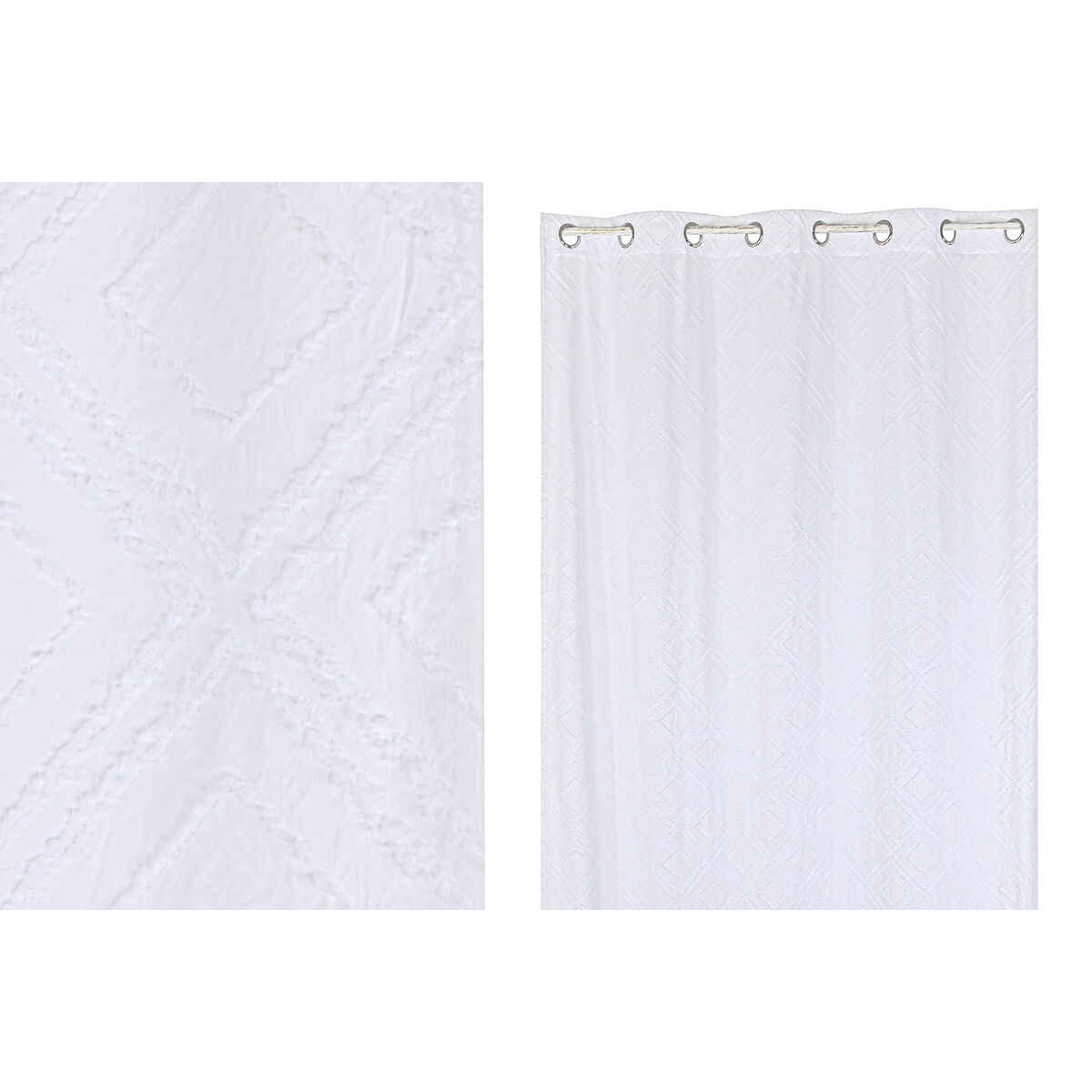 Κουρτίνα Home ESPRIT Λευκό 140 x 260 x 260 cm Κέντημα Κουρτίνα Home ESPRIT Λευκό 140 x 260 x 260 cm Κέντημα