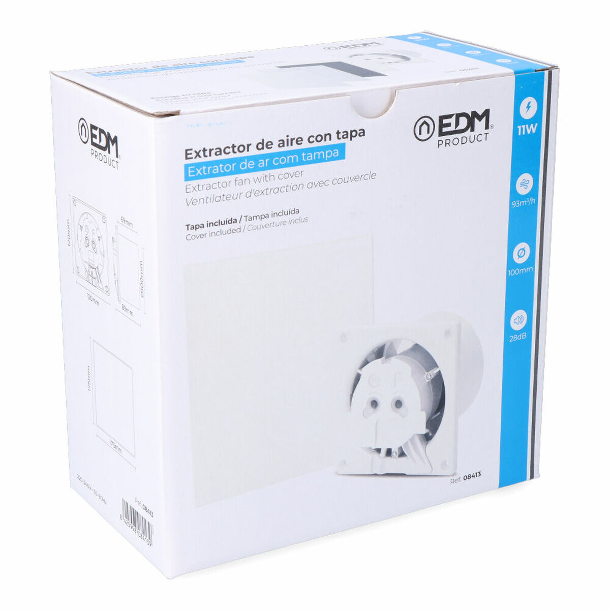 Απορροφητήρας Mπάνιου EDM 08413 11 W Ø 10 cm Απορροφητήρας Mπάνιου EDM 08413 11 W Ø 10 cm
