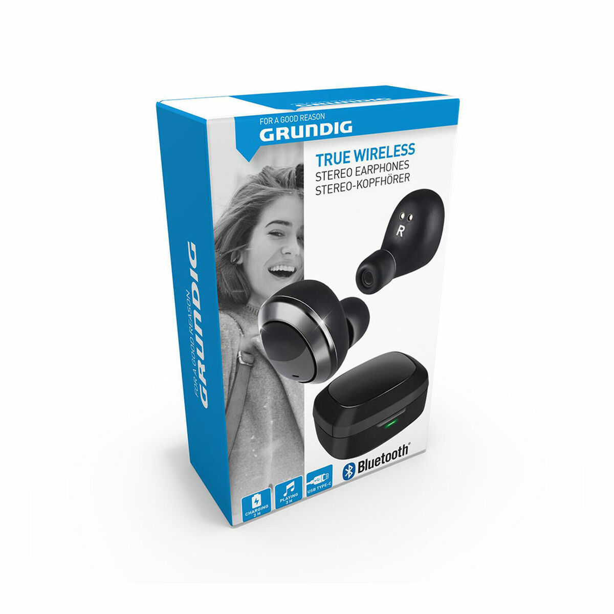 Bluetooth Ακουστικά με Μικρόφωνο Grundig TWS Μαύρο Bluetooth Ακουστικά με Μικρόφωνο Grundig TWS Μαύρο