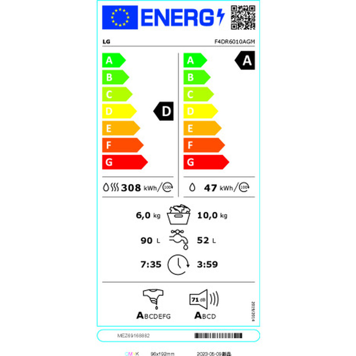 Washer - Dryer LG F4DR6010AGM 10kg / 6kg Μαύρο Washer - Dryer LG F4DR6010AGM 10kg / 6kg Μαύρο