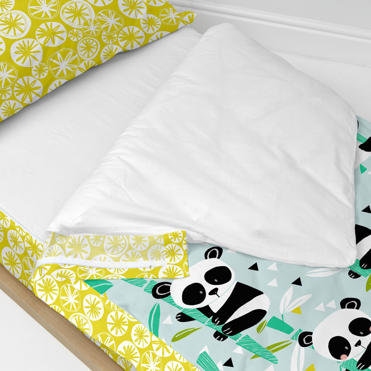Σκανδιναβικό Σάκο με Γέμιση HappyFriday Moshi Moshi Panda Garden Blue Μπλε 105 x 200 cm Σκανδιναβικό Σάκο με Γέμιση HappyFriday Moshi Moshi Panda Garden Blue Μπλε 105 x 200 cm
