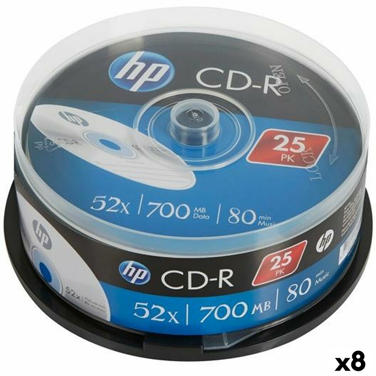 CD-R HP 700 MB 52x (8 Μονάδες) CD-R HP 700 MB 52x (8 Μονάδες)
