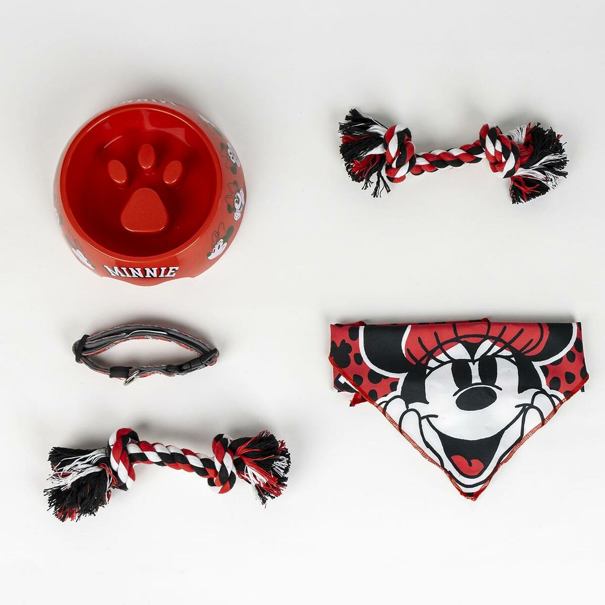 Welcome Gift Set for Dogs Minnie Mouse Κόκκινο 28 x 30 x 6,8 cm 5 Τεμάχια