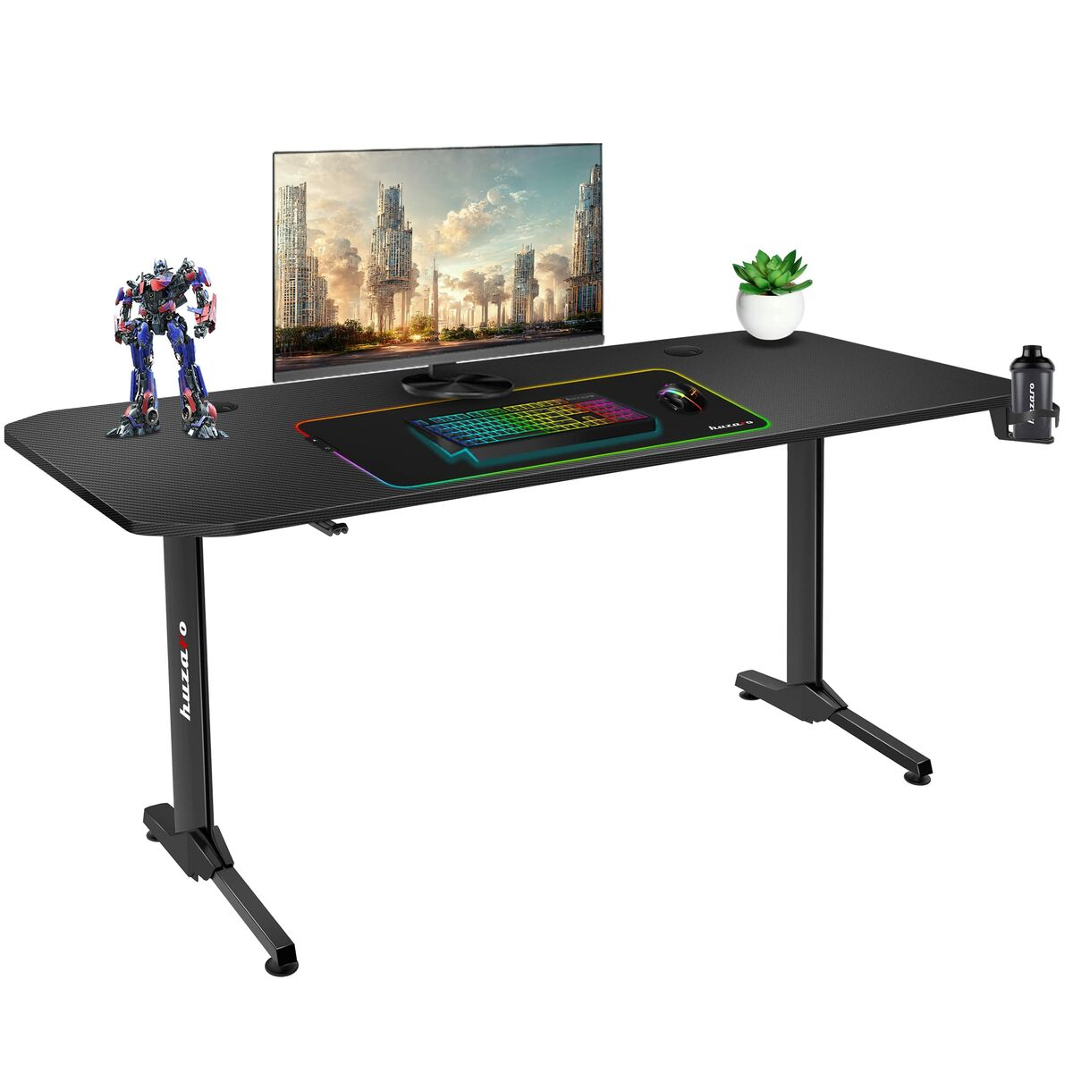 Γραφείο Gaming Huzaro HZ-Hero 4.7 Μαύρο Ξύλο MDF 160 x 75 cm Γραφείο Gaming Huzaro HZ-Hero 4.7 Μαύρο Ξύλο MDF 160 x 75 cm