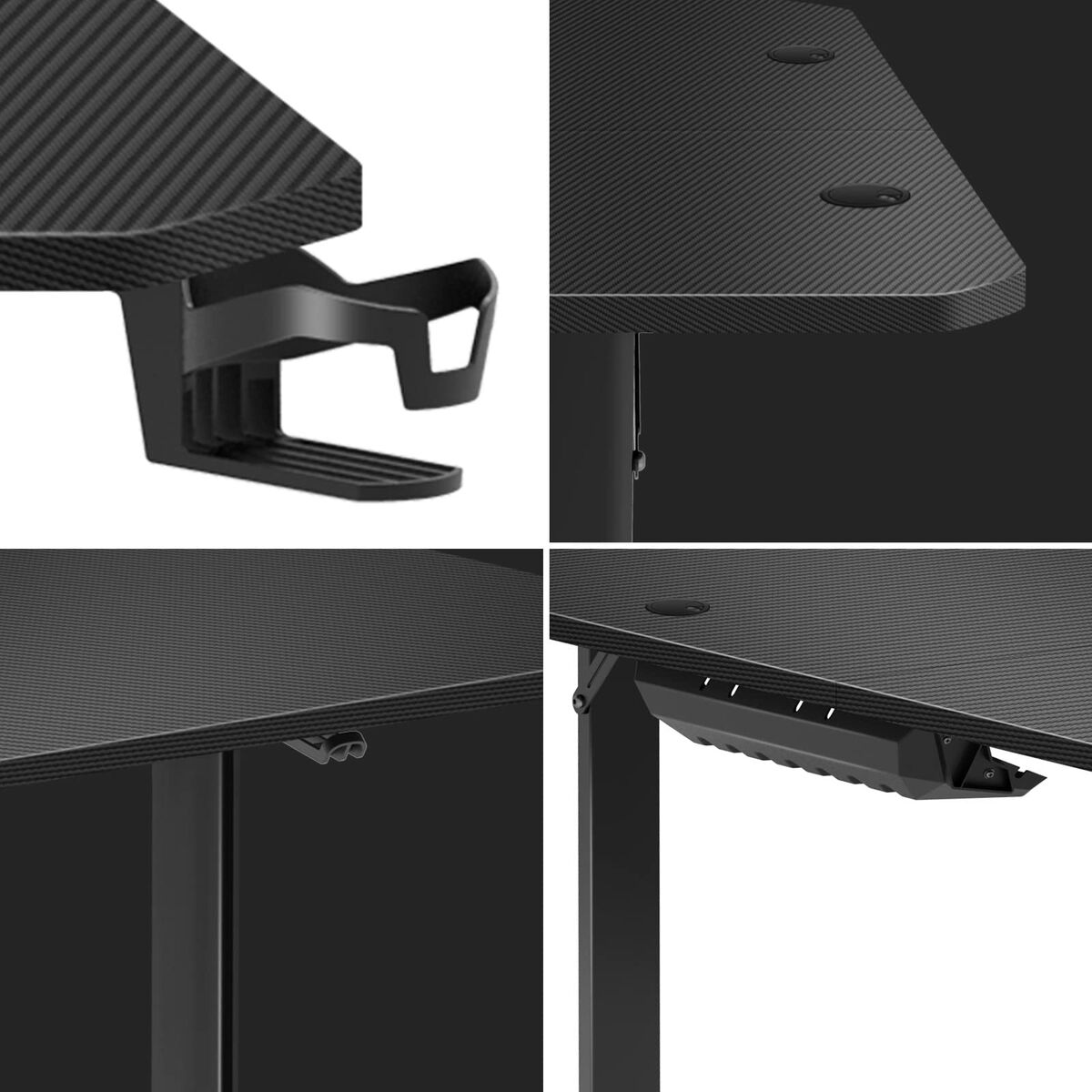 Γραφείο Gaming Huzaro HZ-Hero 4.7 Μαύρο Ξύλο MDF 160 x 75 cm Γραφείο Gaming Huzaro HZ-Hero 4.7 Μαύρο Ξύλο MDF 160 x 75 cm