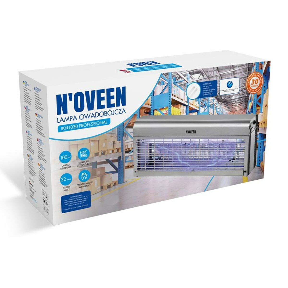 Λάμπα Κατά των Κουνουπιών N'oveen IKN1030 Χάλυβας 32 W Λάμπα Κατά των Κουνουπιών N'oveen IKN1030 Χάλυβας 32 W