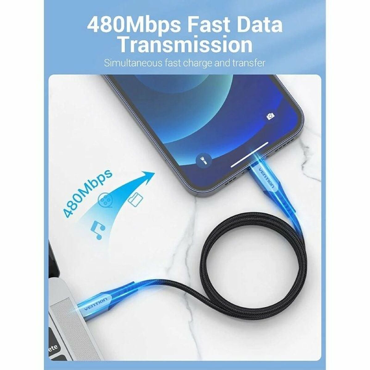 Lightning Καλώδιο Vention TACHH Γκρι 2 m (1 μονάδα) Lightning Καλώδιο Vention TACHH Γκρι 2 m (1 μονάδα)