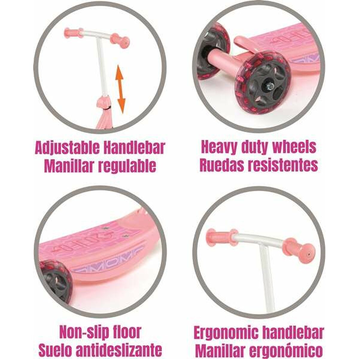 Scooter Moltó Ροζ 48 x 36 x 90 cm