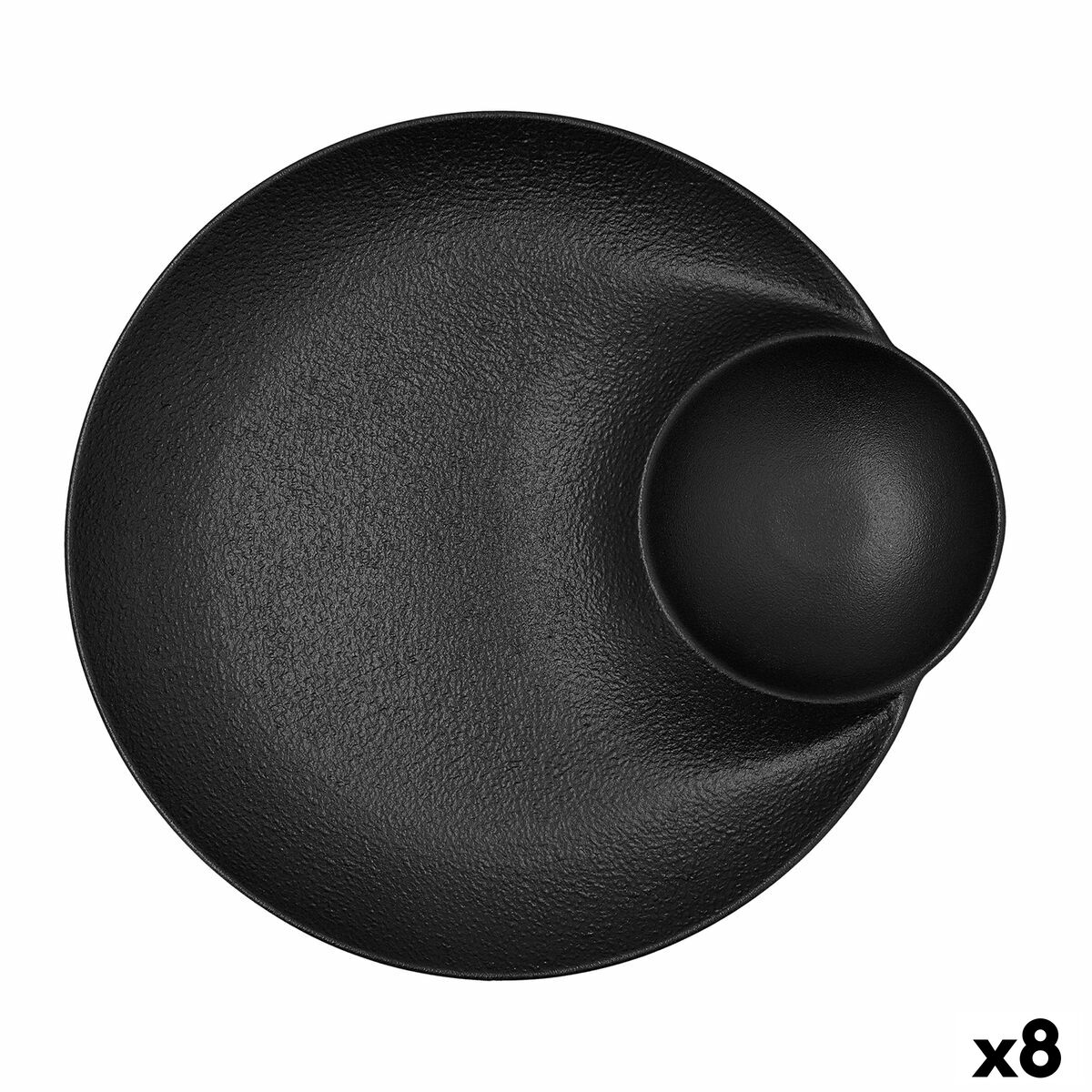 Βαθύ Πιάτο Bidasoa Fosil Μαύρο Κεραμικά 27,5 x 25,7 x 3,6 cm (8 Μονάδες) Βαθύ Πιάτο Bidasoa Fosil Μαύρο Κεραμικά 27,5 x 25,7 x 3,6 cm (8 Μονάδες)