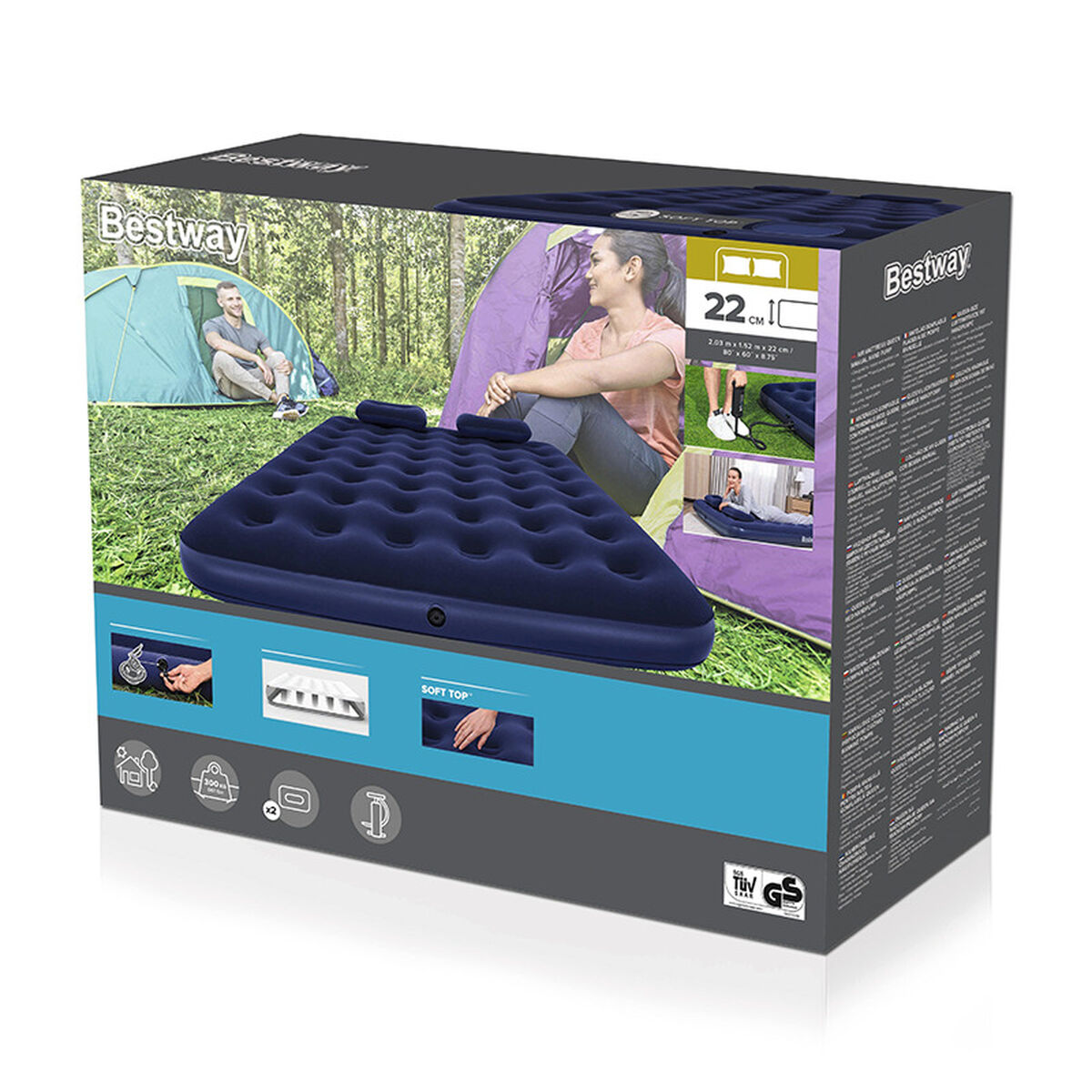 Air Bed Bestway 203 x 152 x 22 cm Air Bed Bestway 203 x 152 x 22 cm