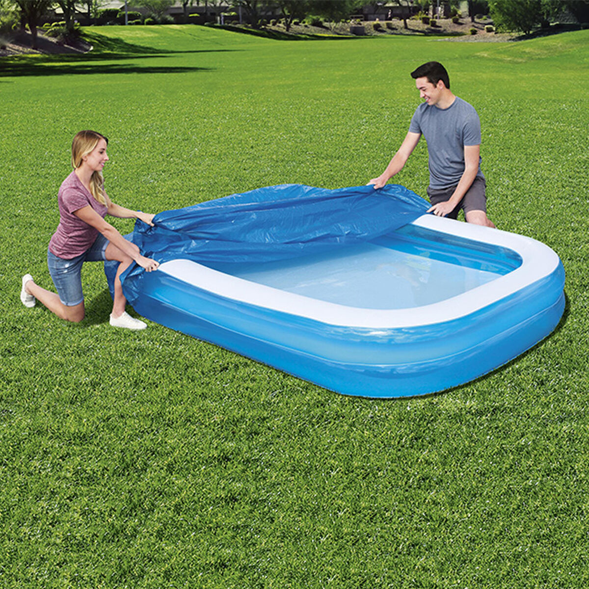 Καλύμματα πισίνας Bestway Μπλε 295 x 220 cm (1 μονάδα) Καλύμματα πισίνας Bestway Μπλε 295 x 220 cm (1 μονάδα)