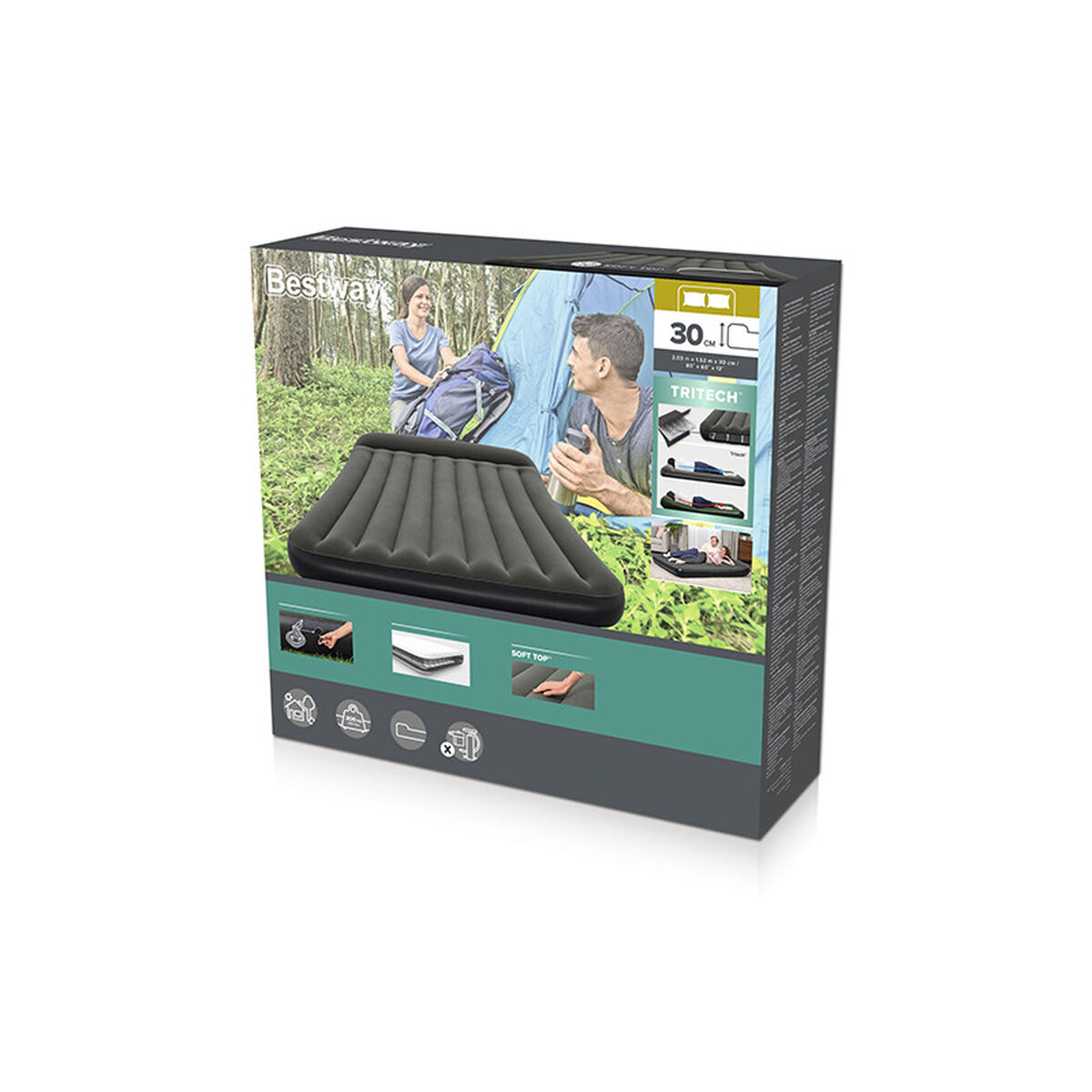 Air Bed Bestway 203 x 152 x 30 cm Air Bed Bestway 203 x 152 x 30 cm