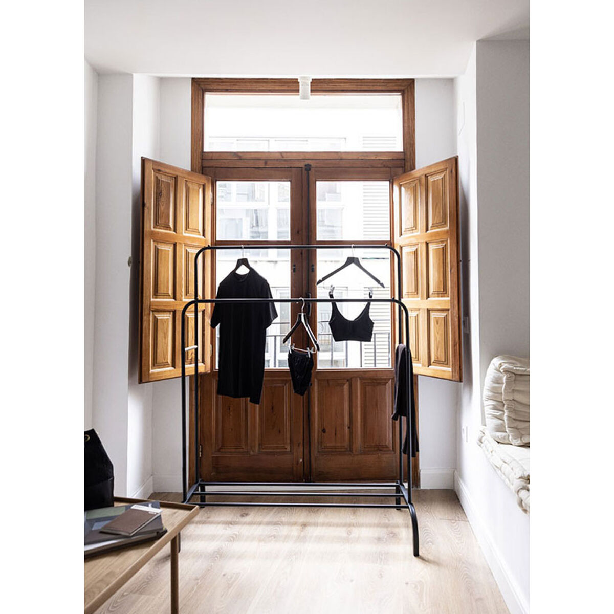 Hattestativ Newlux Hangy Duo 30 Μαύρο Μέταλλο 115 x 50 x 150 cm Hattestativ Newlux Hangy Duo 30 Μαύρο Μέταλλο 115 x 50 x 150 cm