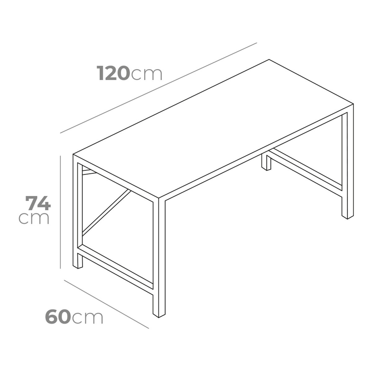 Γραφείο EDM 75195 Μαύρο Ξύλο Μέταλλο 120 x 60 x 74 cm Γραφείο EDM 75195 Μαύρο Ξύλο Μέταλλο 120 x 60 x 74 cm