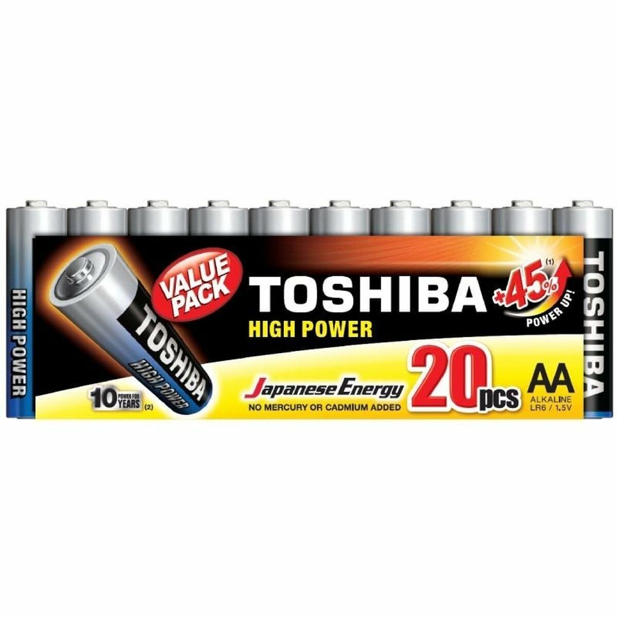 Επαναφορτιζόμενη μπαταρία Toshiba R6ATPACK20 1,5 V