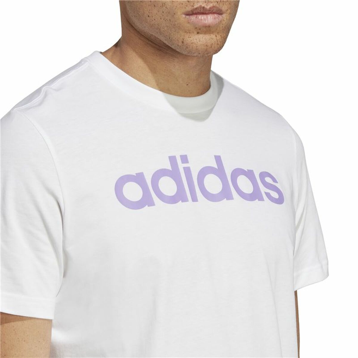 Ανδρική Μπλούζα με Κοντό Μανίκι Adidas Essentials Λευκό Ανδρική Μπλούζα με Κοντό Μανίκι Adidas Essentials Λευκό