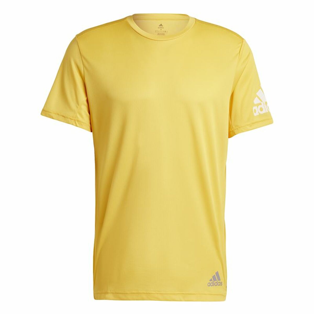 Ανδρική Μπλούζα με Κοντό Μανίκι Adidas Run It Κίτρινο Ανδρική Μπλούζα με Κοντό Μανίκι Adidas Run It Κίτρινο